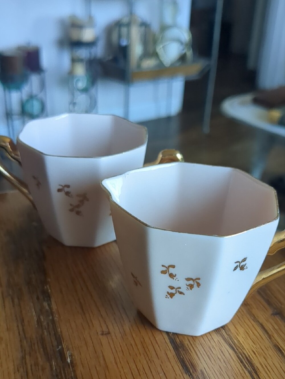 Vintage Mini Rosa Porzellan Sugar/Creamer Set